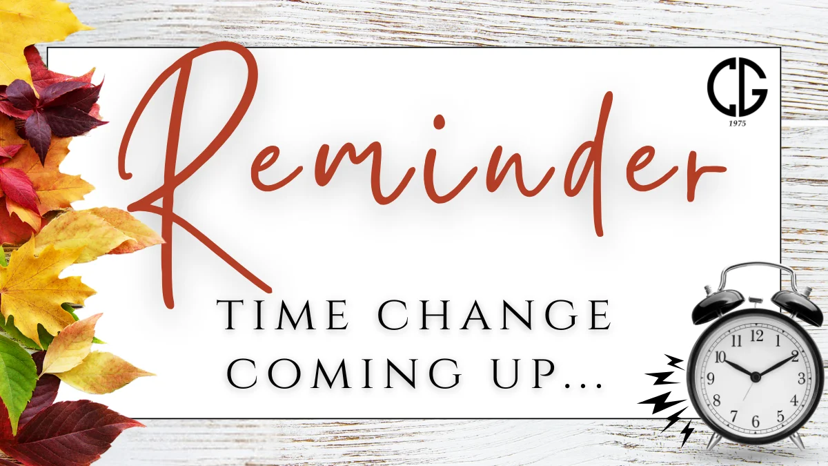 Daylight Savings Reminder